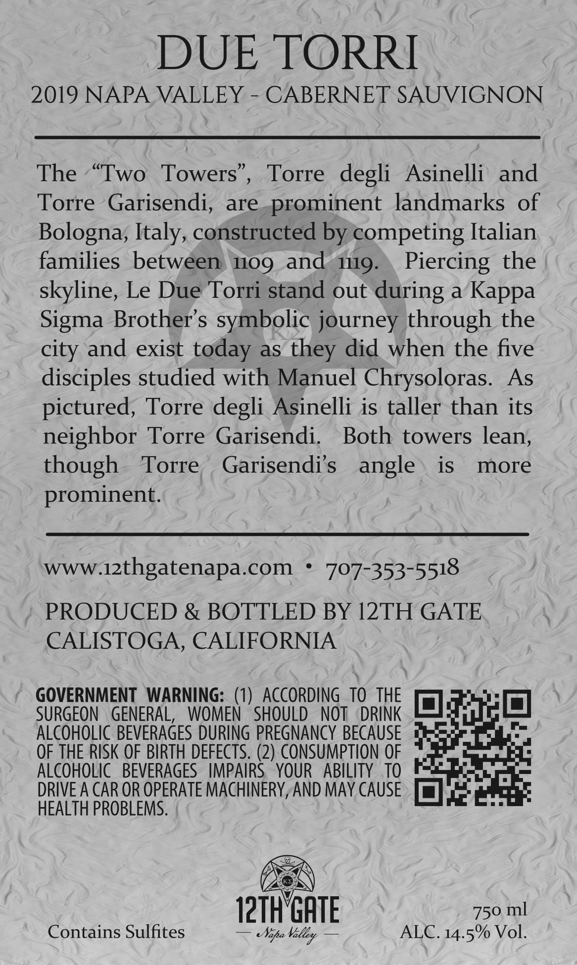 Due Torri - 2019 Cabernet Sauvignon - Napa Valley