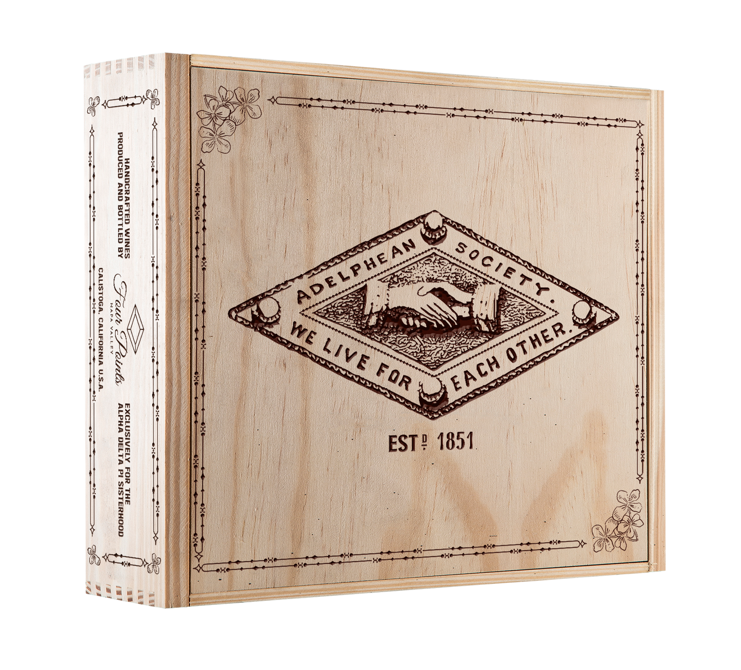 3-Bottle Wood Crate