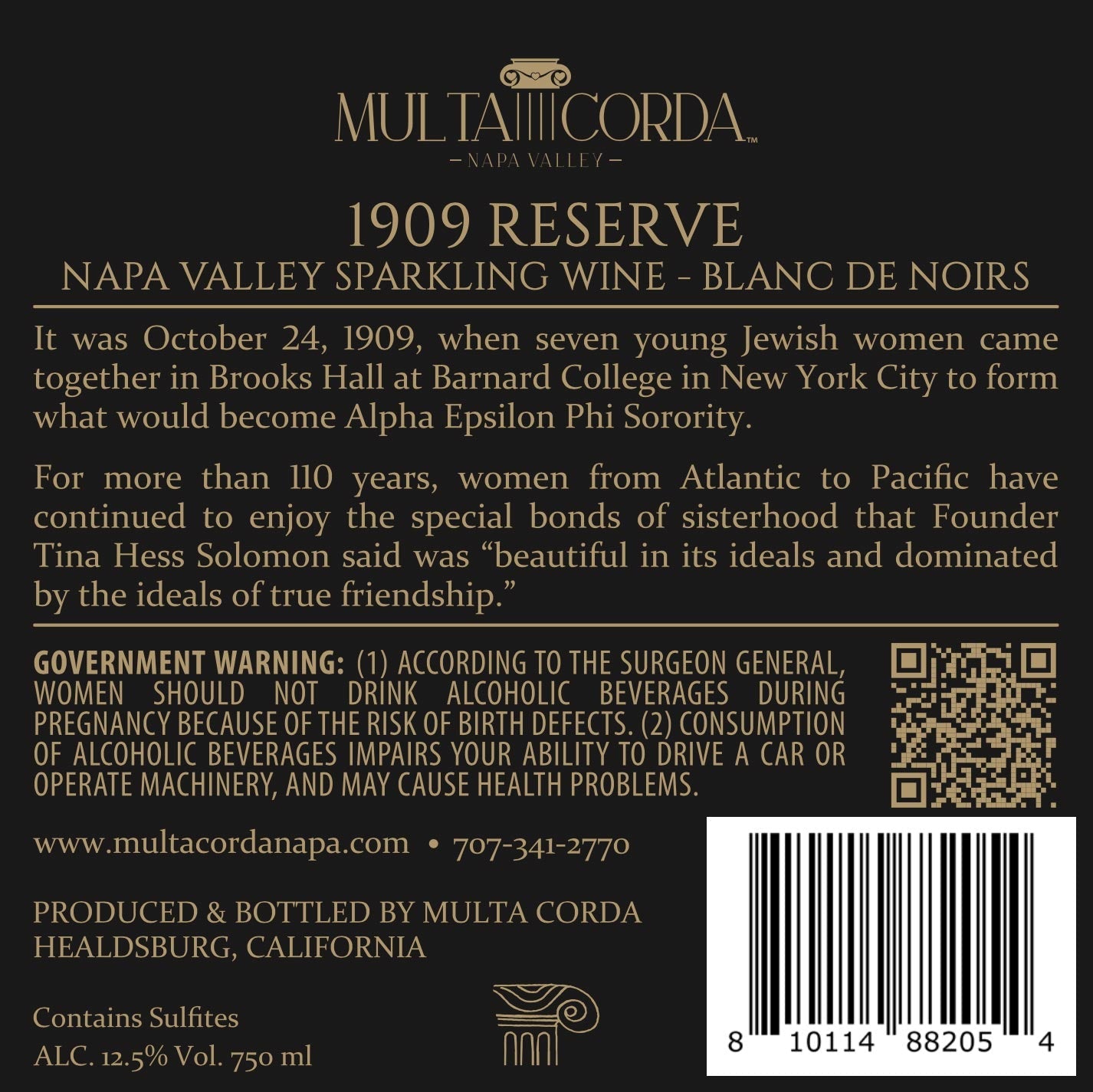 1909 Reserve - Sparkling Blanc de Noirs - Méthode Champenoise - Napa Valley