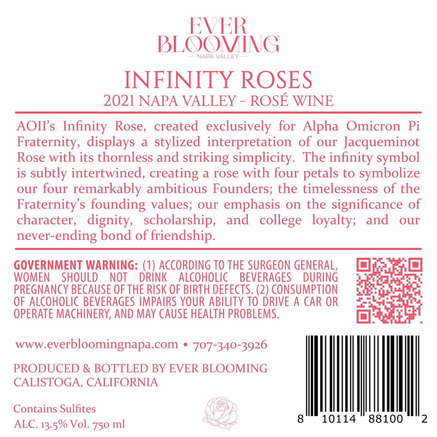 Infinity Roses - 2021 Rosé - Napa Valley