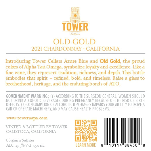 Tower Cellars Old Gold - 2021 Chardonnay - California