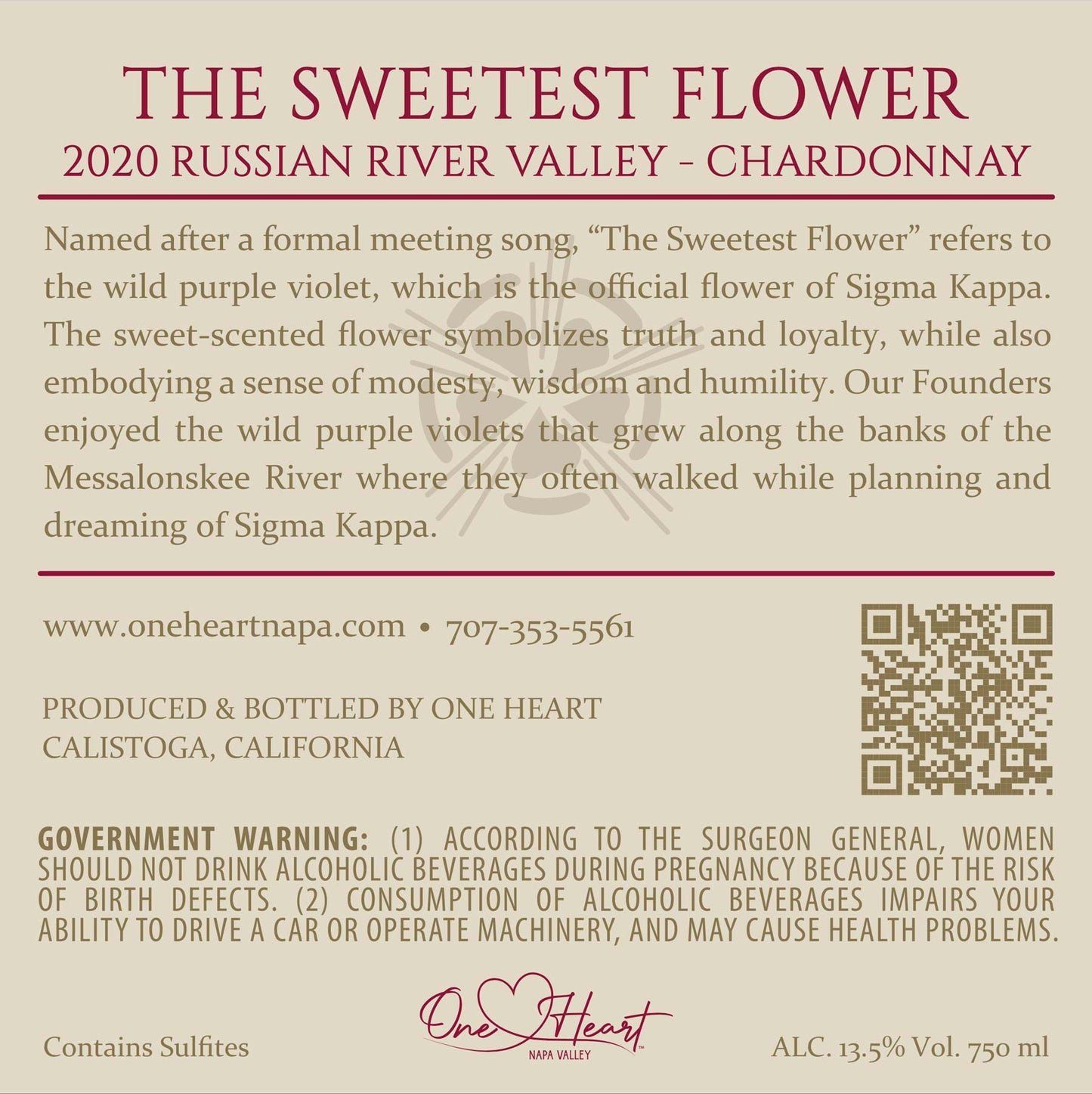 The Sweetest Flower - 2020 Chardonnay - Russian River Valley