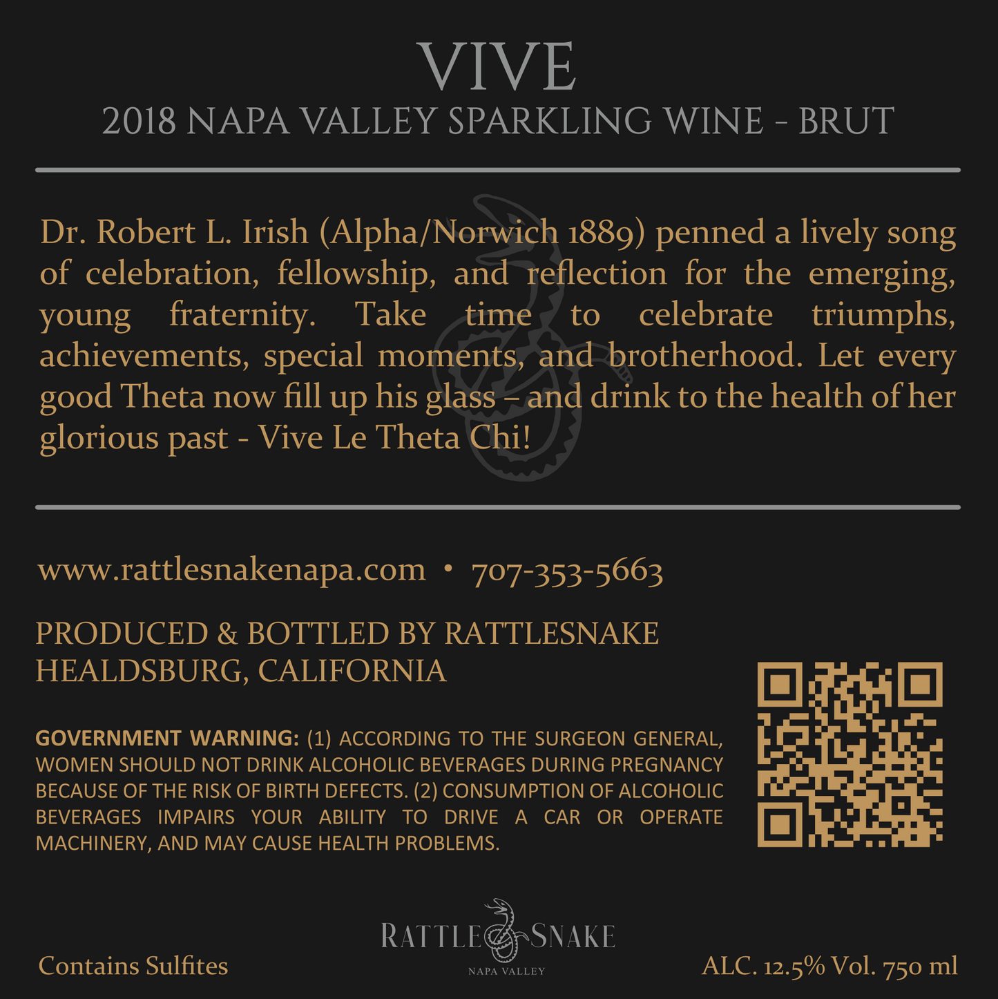 Vive - 2018 Sparkling Brut - Méthode Champenoise - Napa Valley