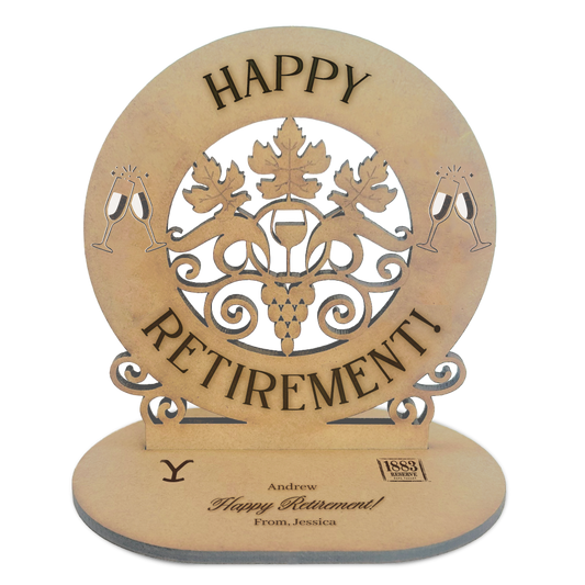 3D Wood Card - Retirement