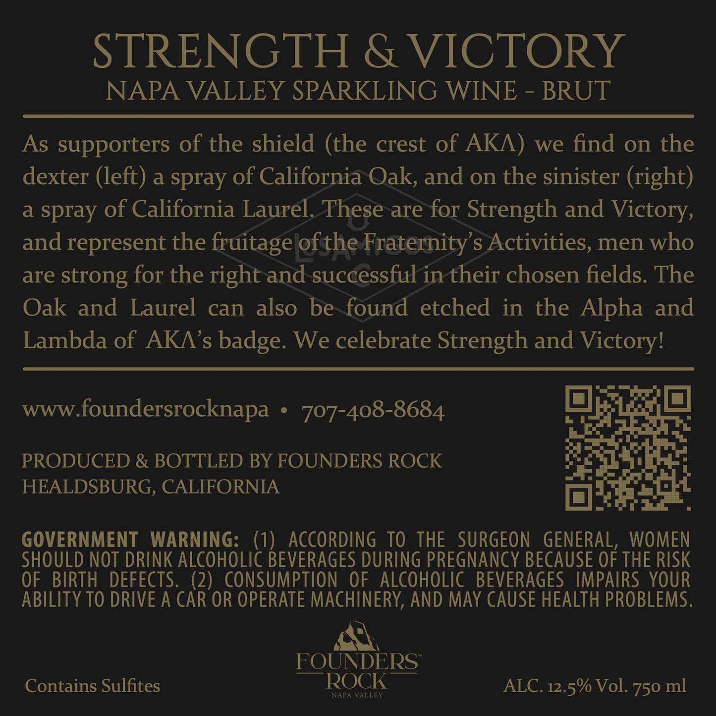 Strength & Victory - Sparkling Brut - Méthode Champenoise - Napa Valley