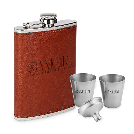 Leather Flask Set
