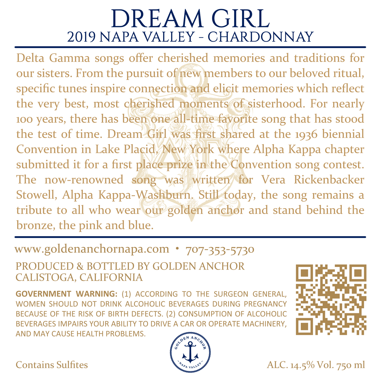 Dream Girl - 2019 Chardonnay - Napa Valley