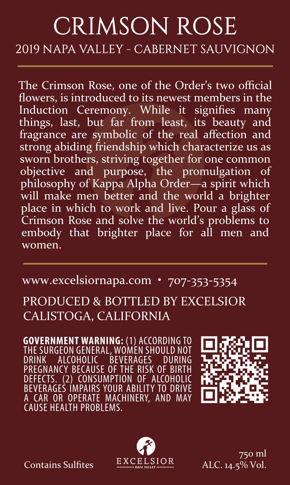 Crimson Rose - 2019 Cabernet Sauvignon - Napa Valley