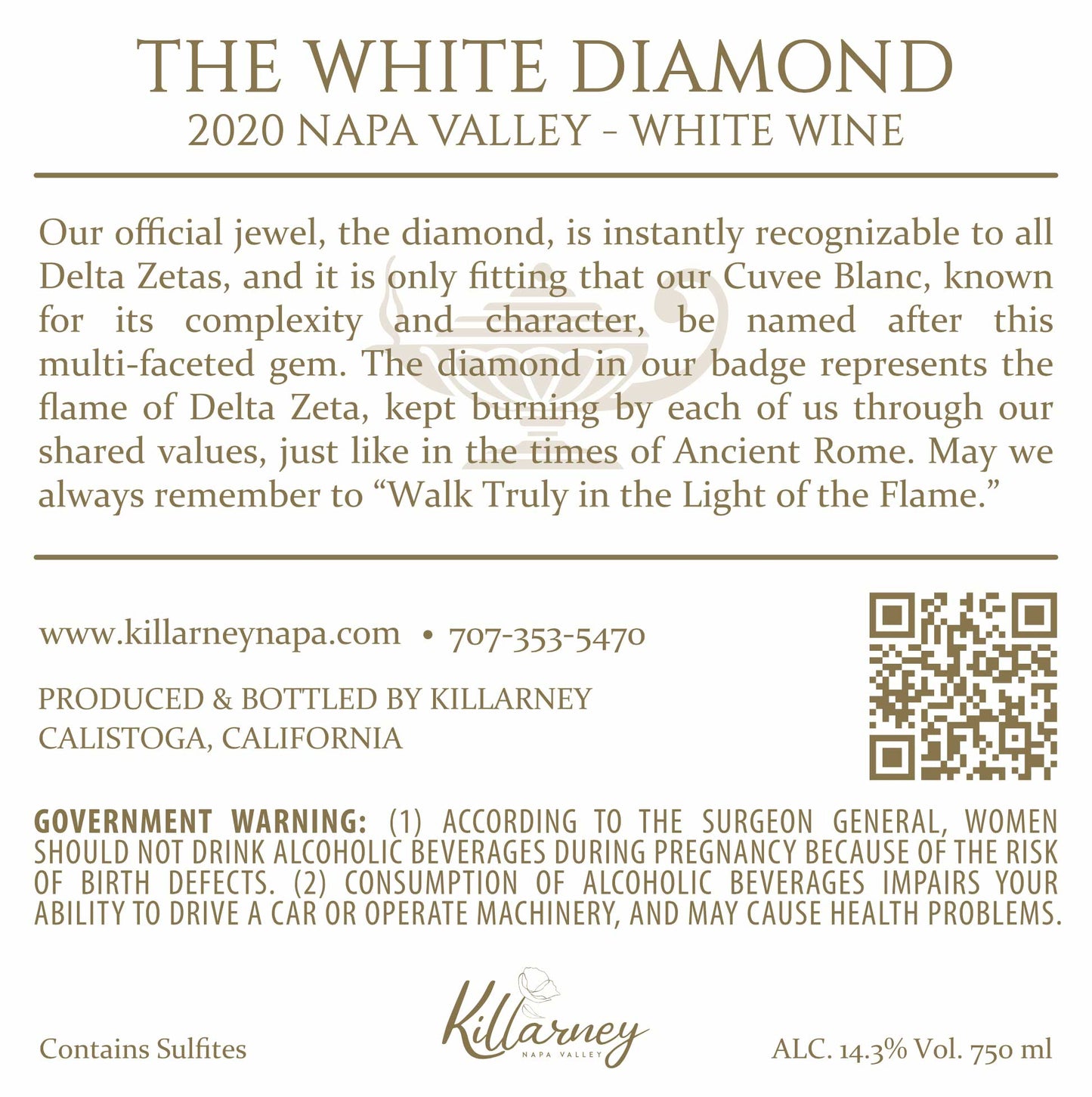 The White Diamond - 2020 Cuvée Blanc - Napa Valley