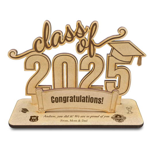 3D Wood Card - Graduation