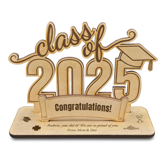 3D Wood Card - Graduation