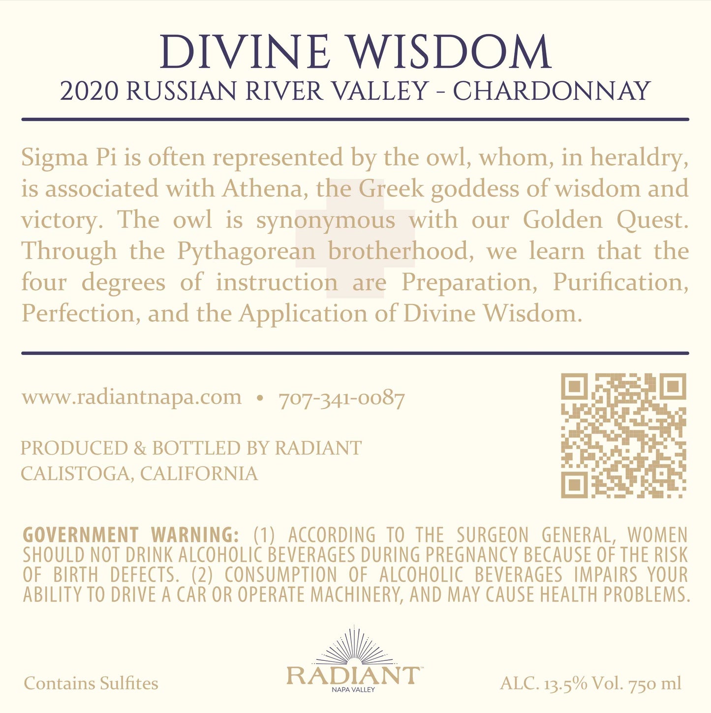 Divine Wisdom - 2020 Chardonnay - Russian River Valley