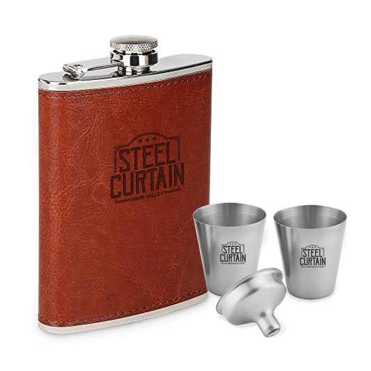 Leather Flask Set