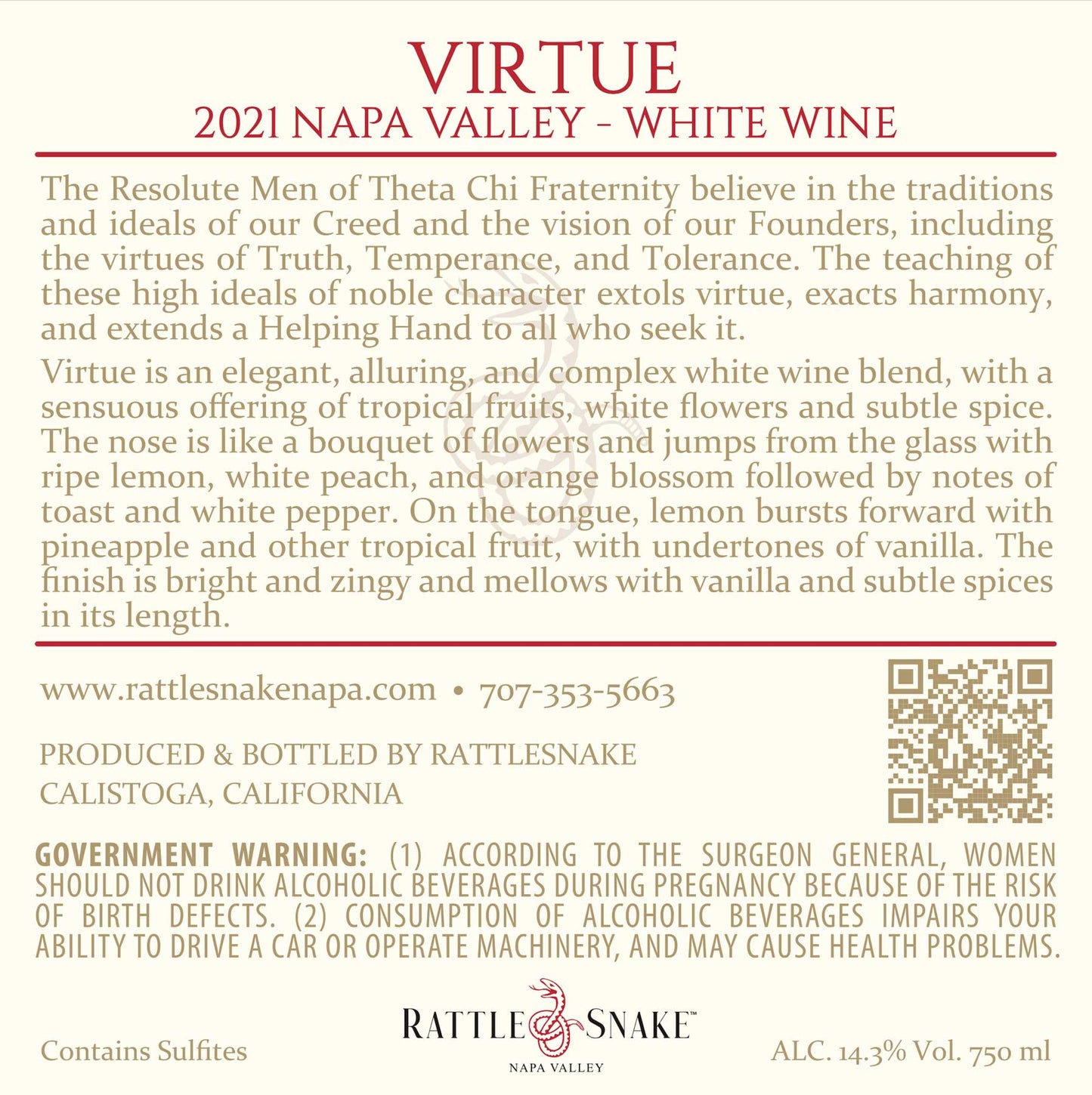 Virtue - 2021 Cuvée Blanc - Napa Valley