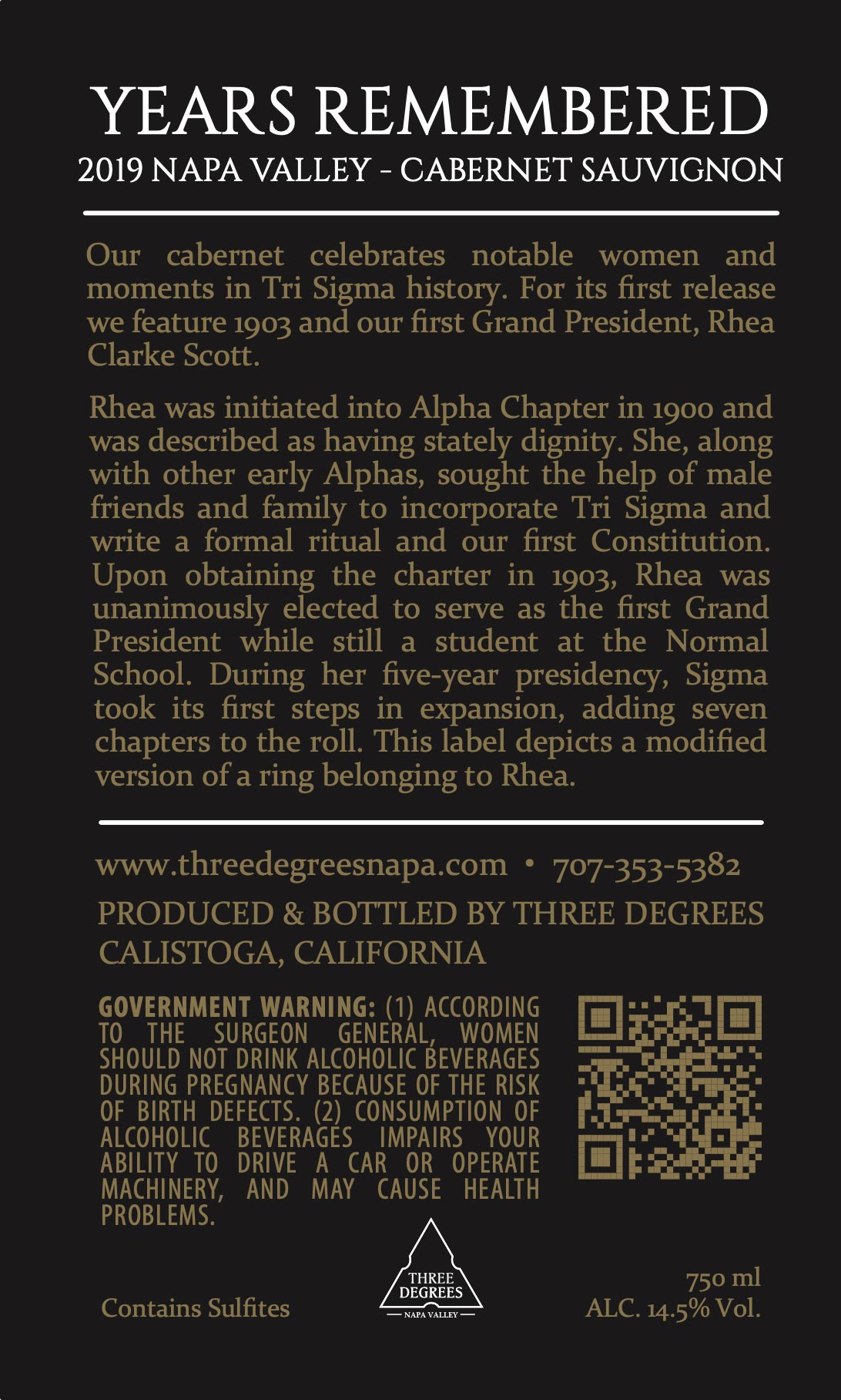 Years Remembered - 2019 Cabernet Sauvignon - Napa Valley