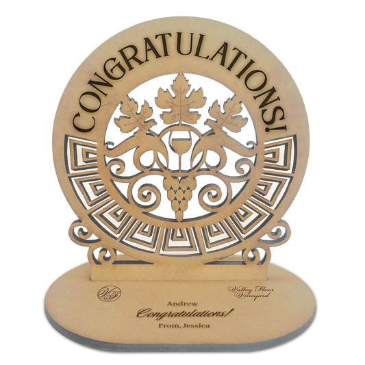3D Wood Card - Congratulations