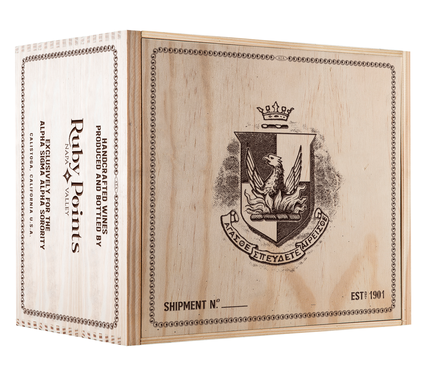6-Bottle Wood Crate