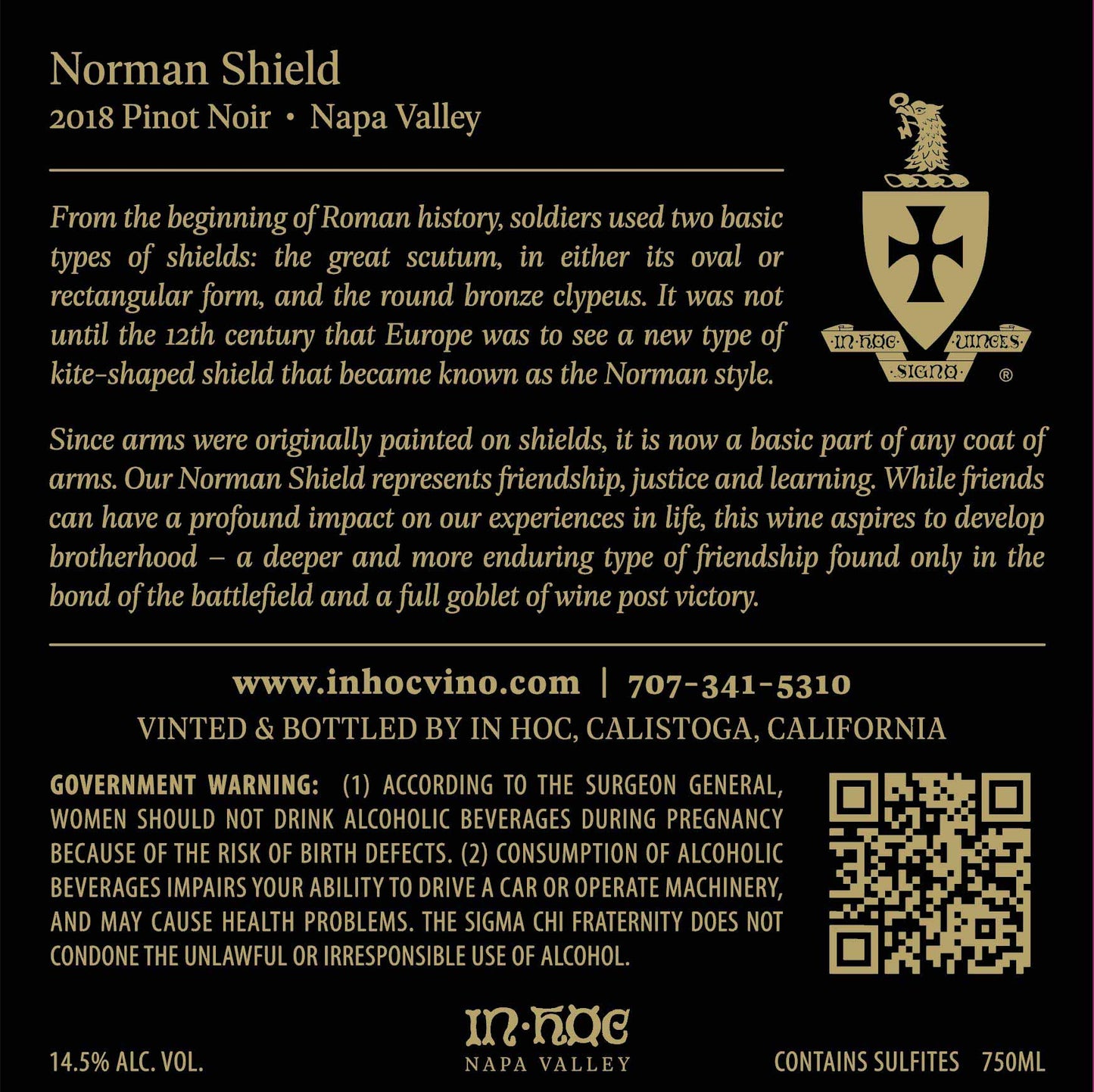 Norman Shield - 2018 Pinot Noir - Napa Valley