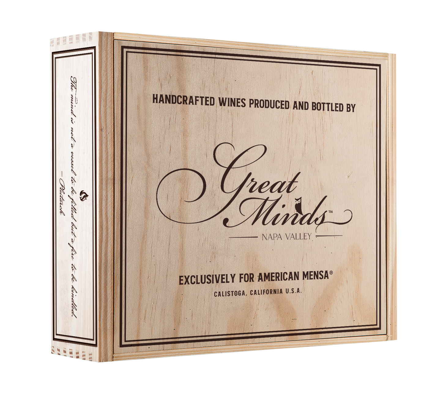3-Bottle Wood Crate