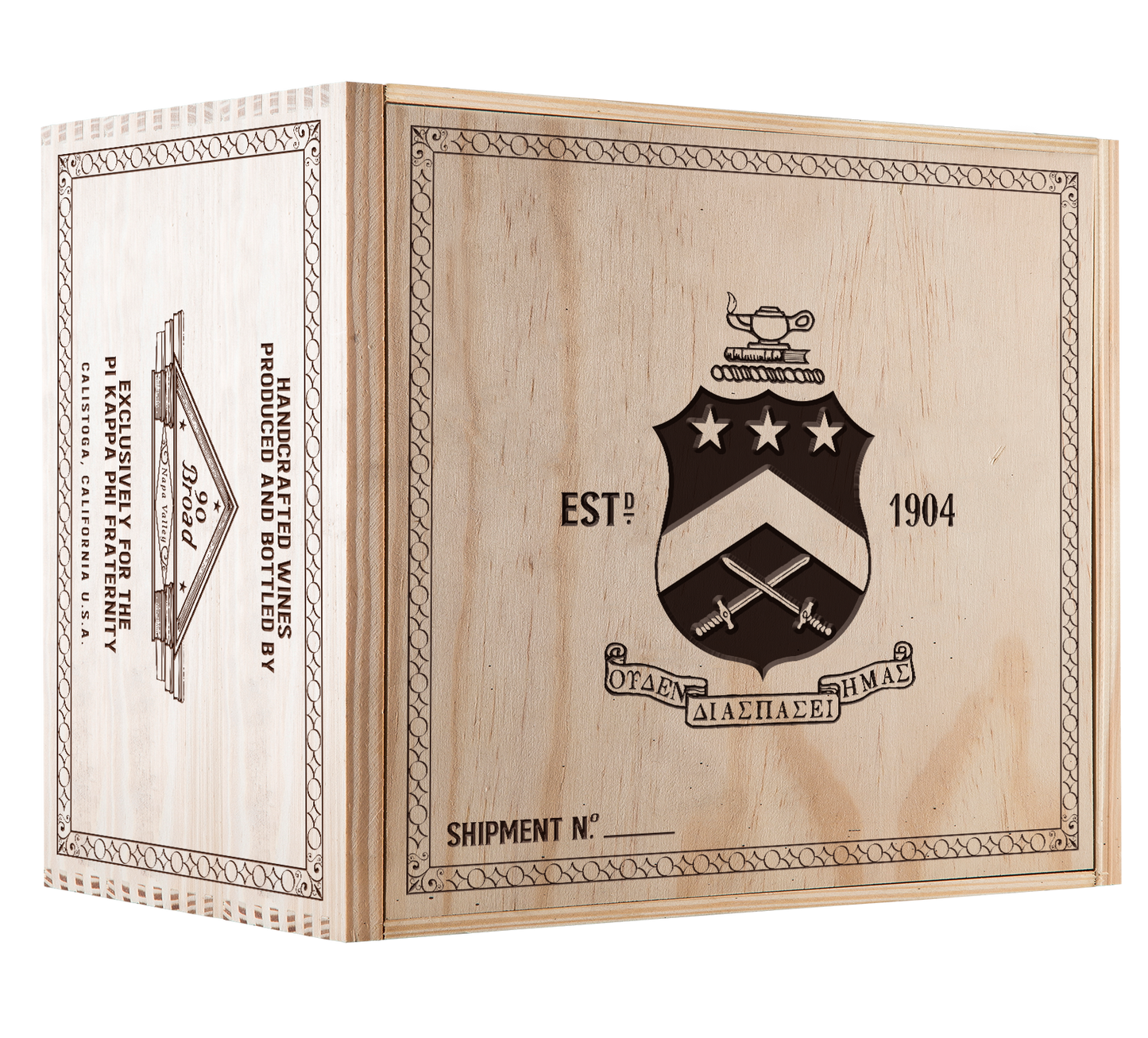 6-Bottle Wood Crate