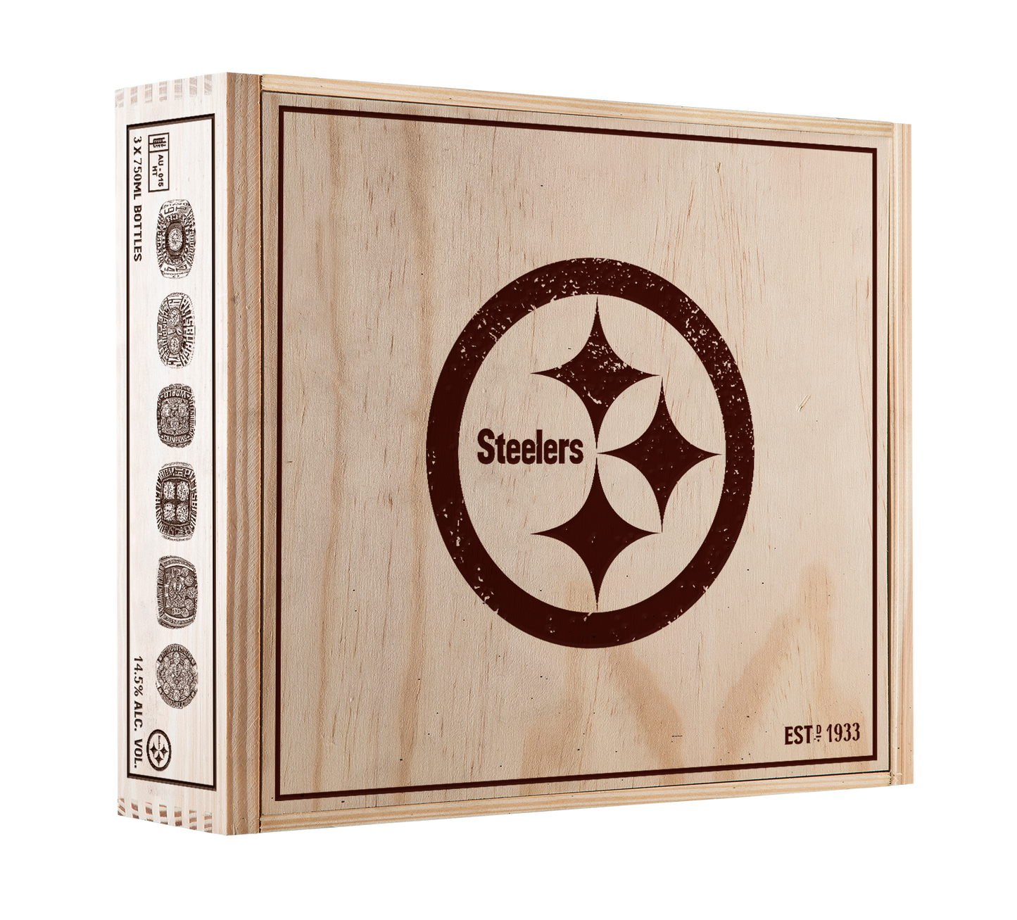 3-Bottle Wood Crate