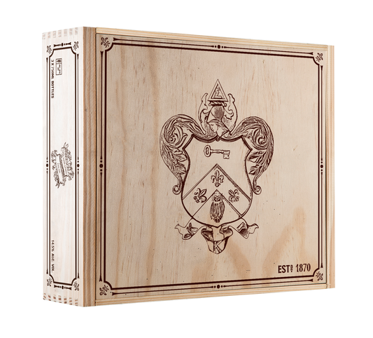 3-Bottle Wood Crate